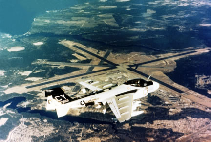 VMCJ-2 EA-6A over MCAS Cherry Pt.