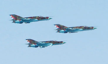 MiG-21 Fishbeds with Cuban Insignia and markings of the Fuerza Aerea Revolucionara  (Cuban Air Force)